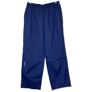 VTG Nike Windbreaker Nylon Track pant Wide Leg Convertible Zip Off Shorts Sz L